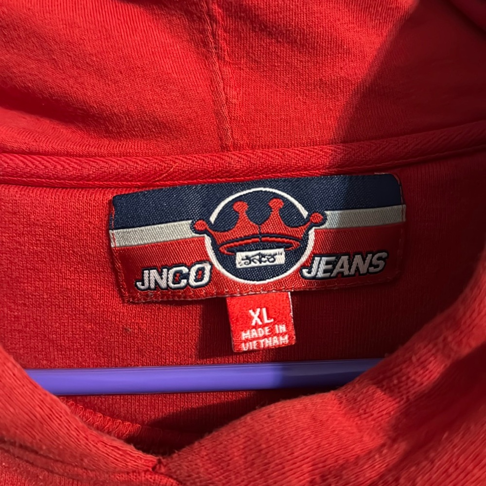 JNCO embroidered hoodie.